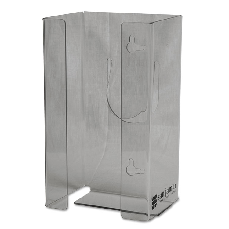 San Jamar Clear Plexiglas Disposable Glove Dispenser, 1-Box, Plexiglas, Clear, 5.5 x 3.75 x 10 (SJMG0803)