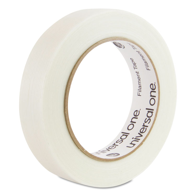 Universal 350# Premium Filament Tape, 3" Core, 24 mm x 54.8 m, Clear (UNV31624)