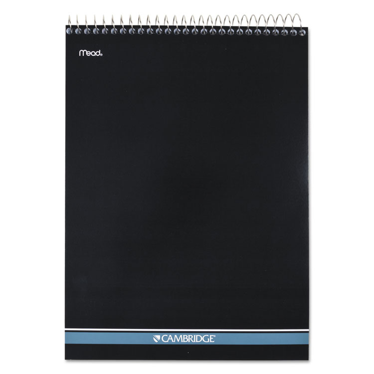 Cambridge Stiff-Back Wire Bound Notepad, Medium/College Rule, Navy Cover, 70 White 8.5 x 11.5 Sheets (MEA59882)