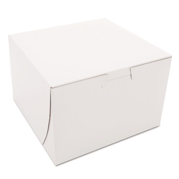 SCT White One-Piece Non-Window Bakery Boxes, 6 x 6 x 4, White, Paper, 250/Bundle (SCH0909)