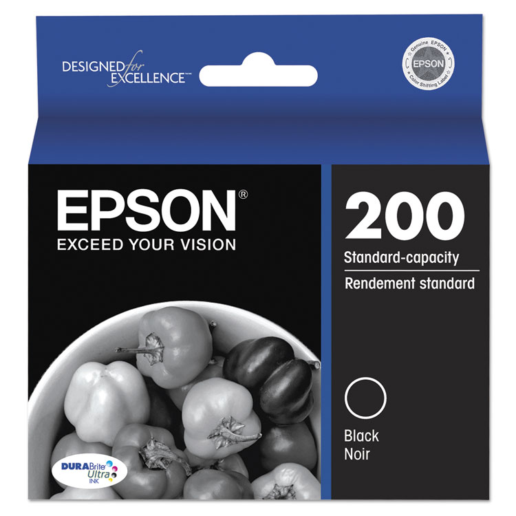 Epson T200120-S (200) DURABrite Ultra Ink, 175 Page-Yield, Black (EPST200120S)