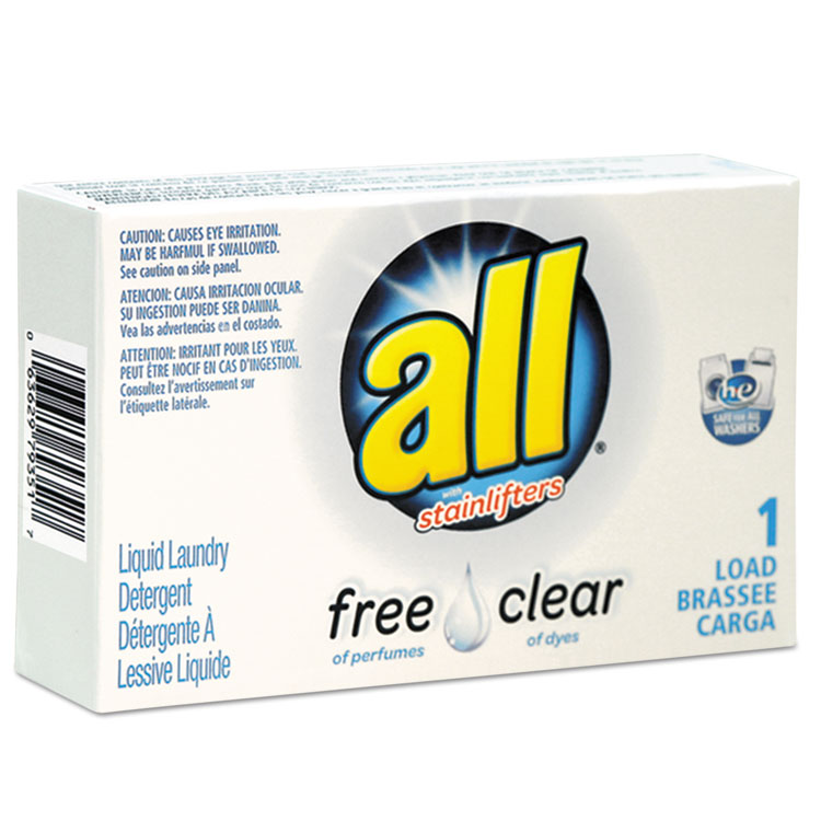 VEND-RITE MANUFACTURING CO Free Clear HE Liquid Laundry Detergent, Unscented, 1.6 oz Vending Box, 100/Carton (VEN2979351)
