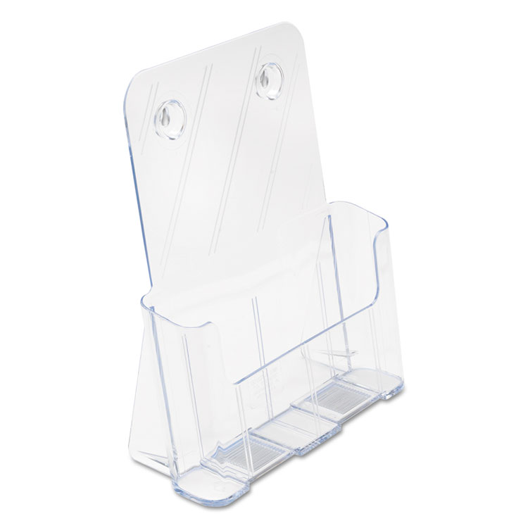 deflecto DocuHolder for Countertop/Wall-Mount, Magazine, 9.25w x 3.75d x 10.75h, Clear (DEF77001)