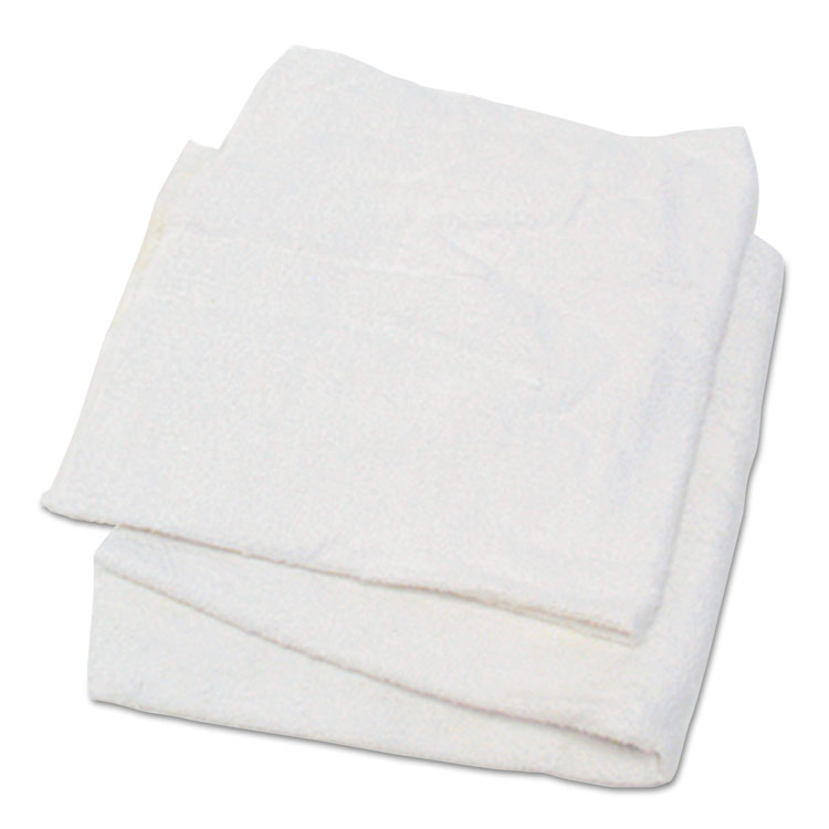 HOSPECO Woven Terry Rags, White, 15 x 17, 25 lb/Carton (HOS53725)