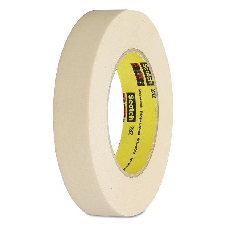 Scotch High-Performance Masking Tape 232, 3" Core, 18 mm x 55 m, Tan (MMM23234)