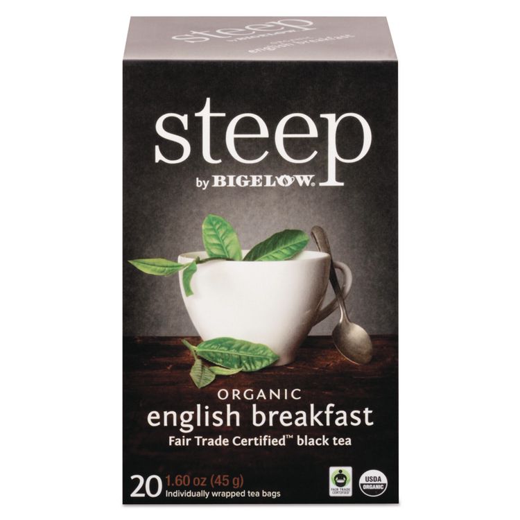 Bigelow steep Tea, English Breakfast, 1.6 oz Tea Bag, 20/Box (BTC17701)