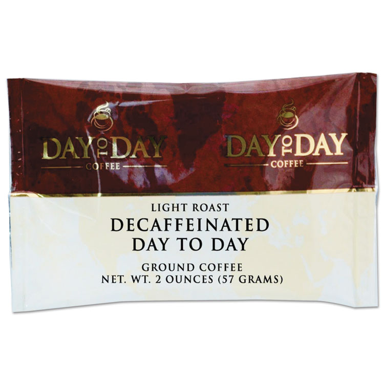 Day to Day Coffee 100% Pure Coffee, Decaffeinated, 2 oz Pack, 42/Carton (PCO24001)