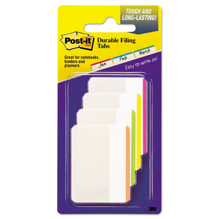 Post-it Tabs Lined Tabs, 1/5-Cut, Assorted Bright Colors, 2" Wide, 24/Pack (MMM686F1BB)