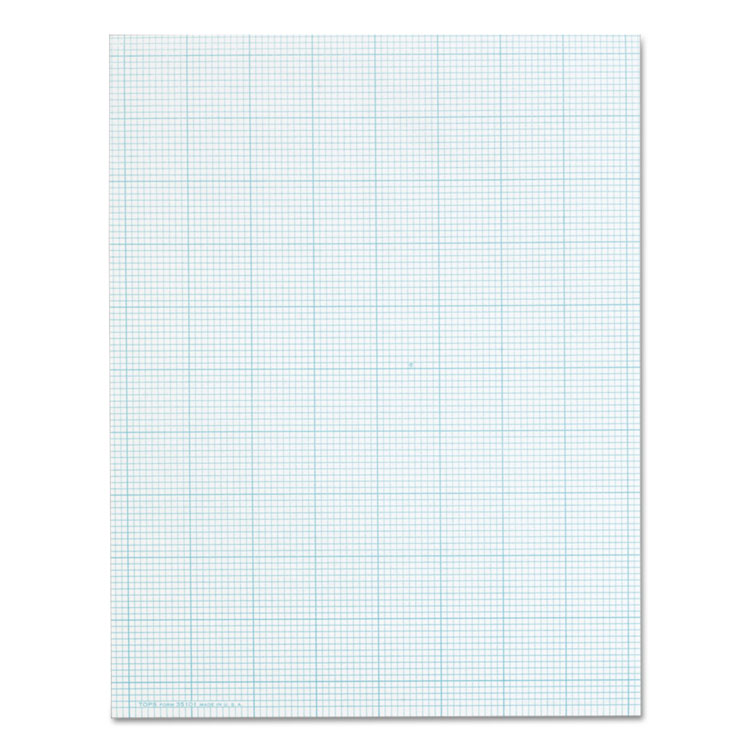 TOPS Cross Section Pads, Cross-Section Quadrille Rule (10 sq/in, 1 sq/in), 50 White 8.5 x 11 Sheets (TOP35101)