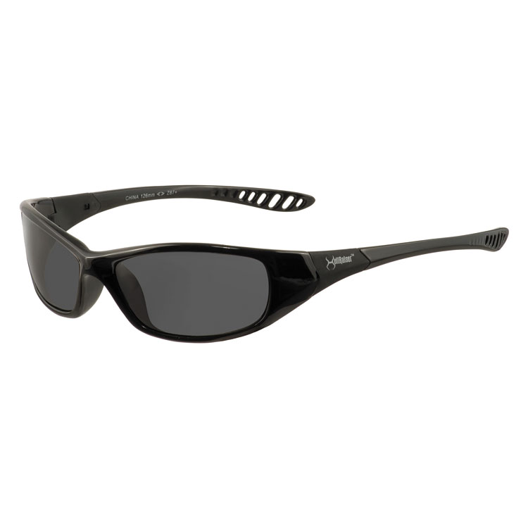 KleenGuard V40 HellRaiser Safety Glasses, Black Frame, Smoke Lens (ANS25714)