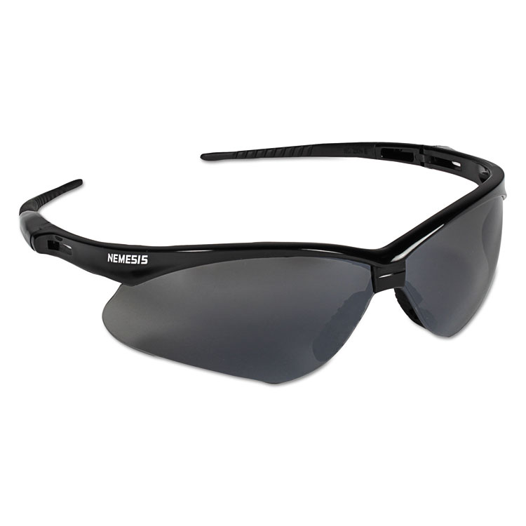 KleenGuard V30 Nemesis Safety Glasses, Black Frame, Smoke Lens (ANS25688)