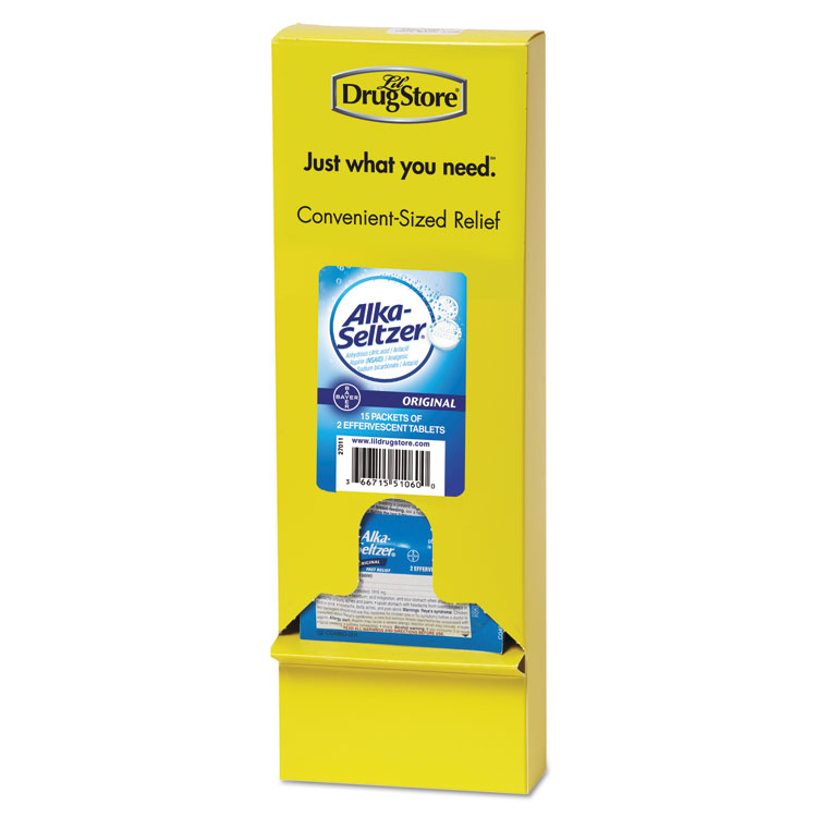 Alka-Seltzer Original Stomach Relief and Pain Relief Medicine, 15/Box (LIL51060)