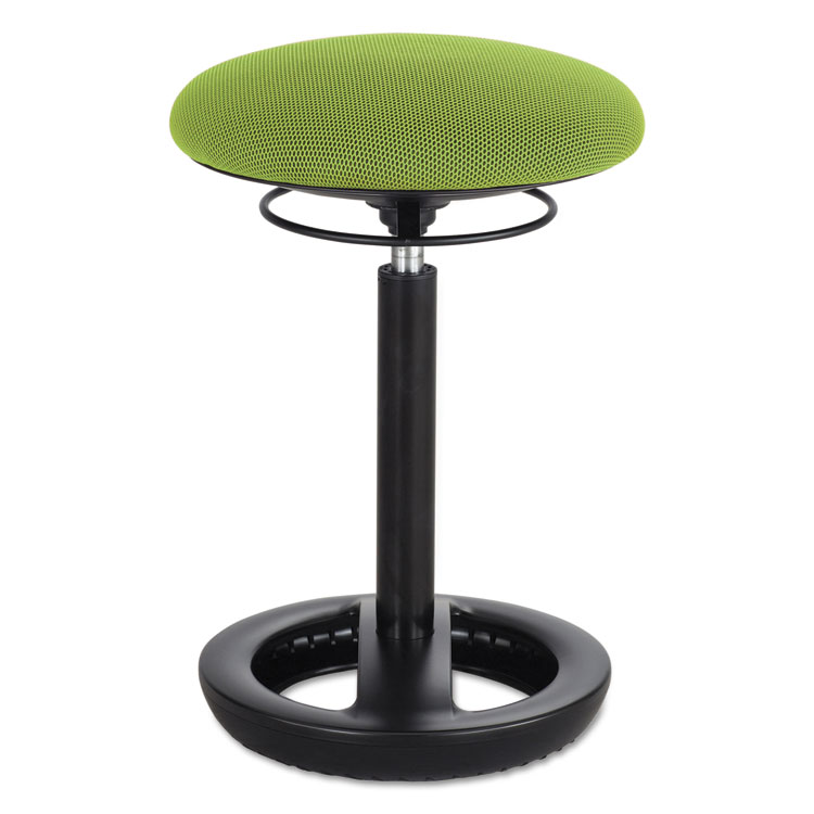 Safco Twixt Desk Height Ergonomic Stool, Supports Up to 250 lb, 22.5" Seat Height, Green Seat, Black Base (SAF3000GN)