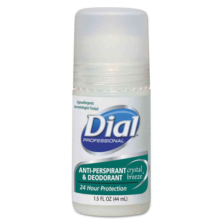 Dial Professional Anti-Perspirant Deodorant, Crystal Breeze, 1.5 oz, Roll-On Bottle, 48/Carton (DIA07686)