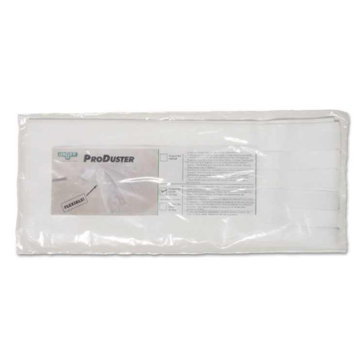 Unger ProDuster Disposable Replacement Sleeves, Polyester, White, 7" x 18", 50/Pack (UNGDS50Y)