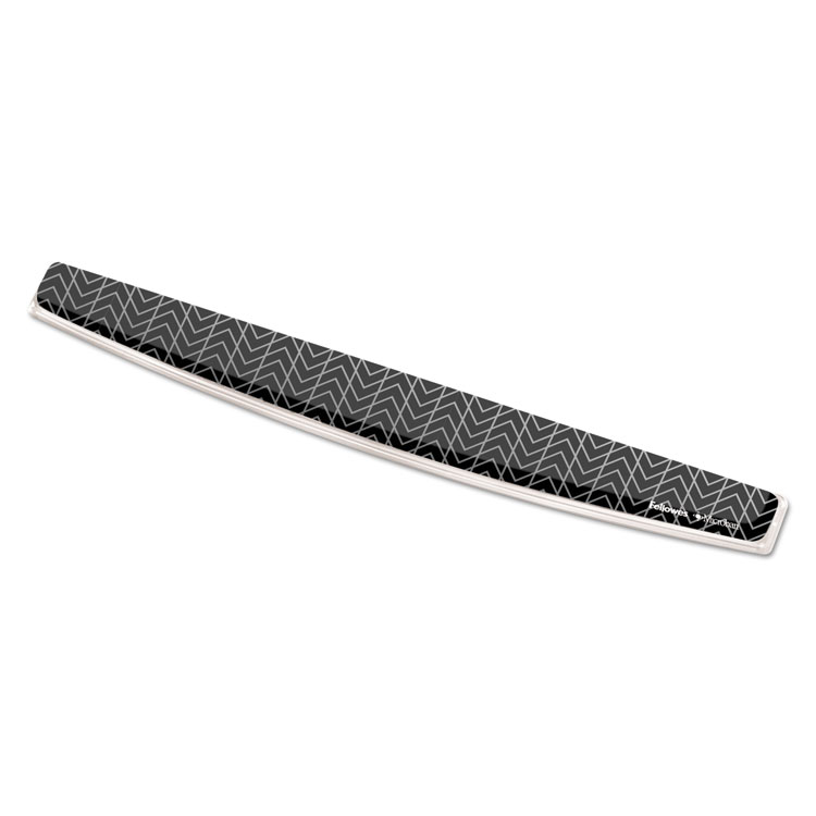 Fellowes Photo Gel Keyboard Wrist Rest with Microban Protection, 18.5 x 2.31, Chevron Design (FEL9550001)