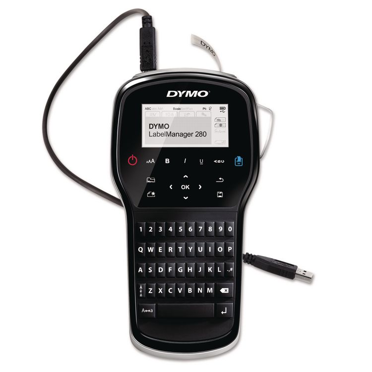 DYMO LabelManager 280 Label Maker, 0.6"/s Print Speed, 4 x 2.3 x 7.9 (DYM1815990)