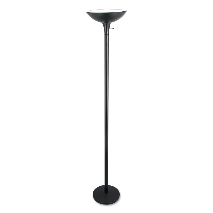 Alera Torchier Floor Lamp, 12.5w x 12.5d x 72h, Matte Black (ALELMPF52B)
