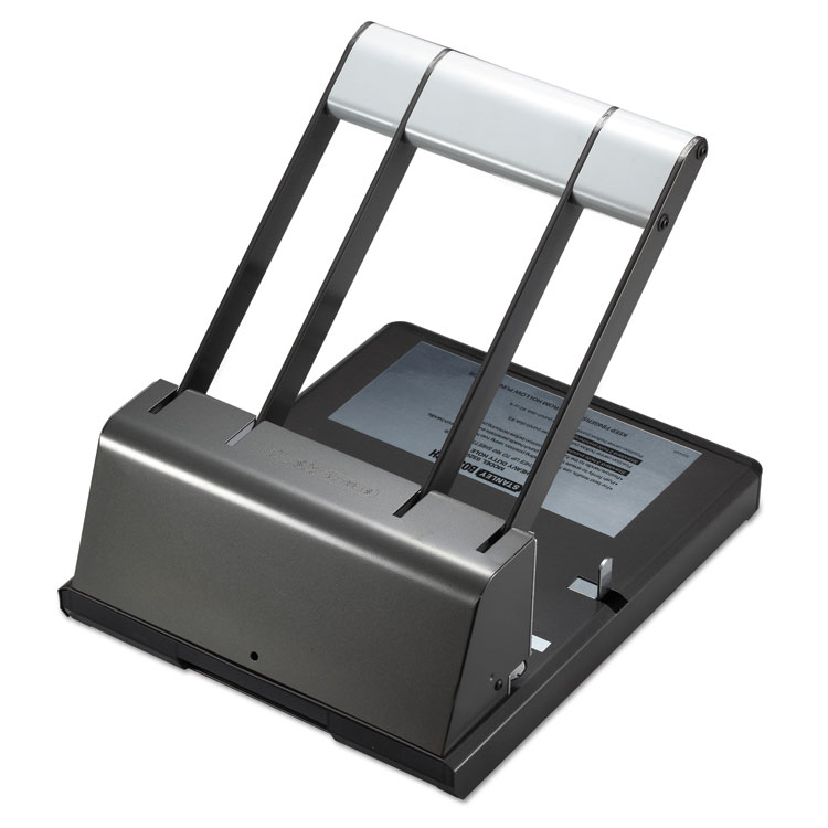 Bostitch 130-Sheet Xtreme Duty Adjustable Two- to Three-Hole Punch, 9/32" Holes, Black/Silver (BOS03200)