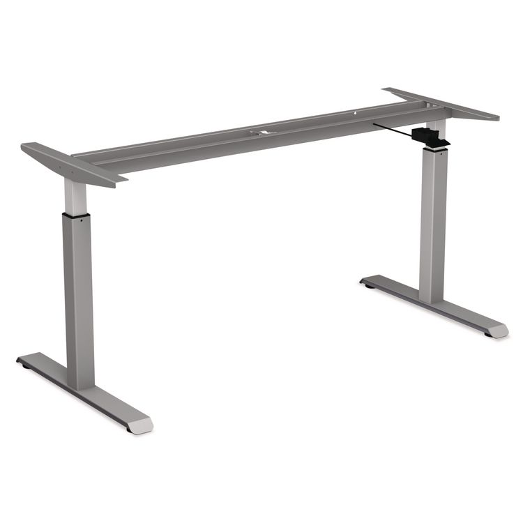 Alera Alera AdaptivErgo Sit-Stand Pneumatic Height-Adjustable Table Base, 59.06" x 28.35" x 26.18" to 39.57", Gray (ALEHTPN1G)