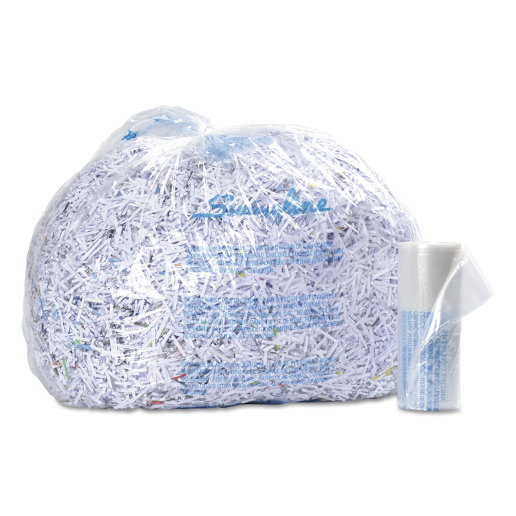 GBC Plastic Shredder Bags for TAA Compliant Shredders, 35-60 gal Capacity, 100/Box (SWI1145482)