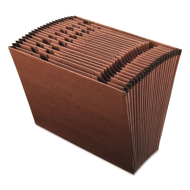 Pendaflex Earthwise by Pendaflex Recycled Indexed Expanding File, 21 Sections, 1/12-Cut Tabs, Letter Size, Red Fiber (PFXER17A)