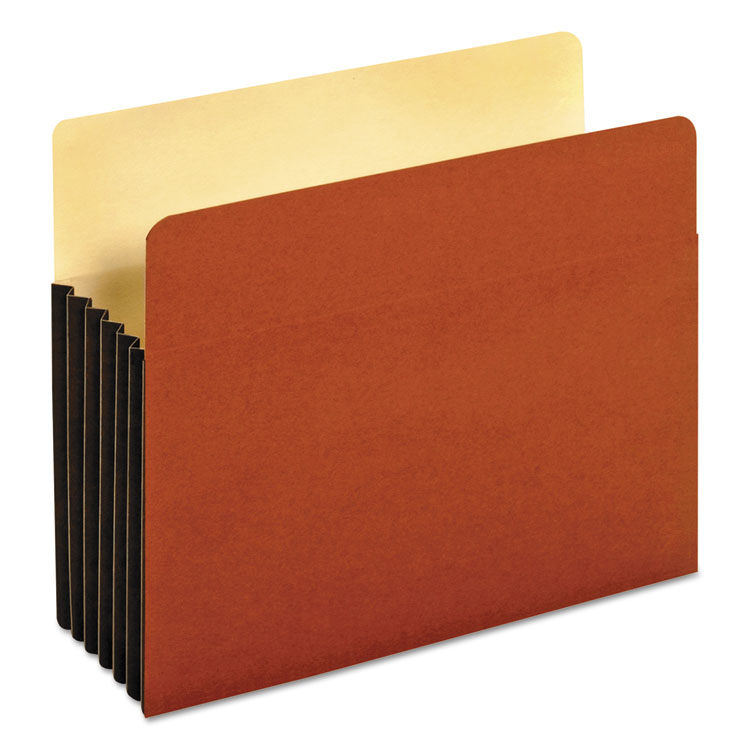 Pendaflex File Pocket with Tyvek, 5.25" Expansion, Letter Size, Redrope, 10/Box (PFX63274)
