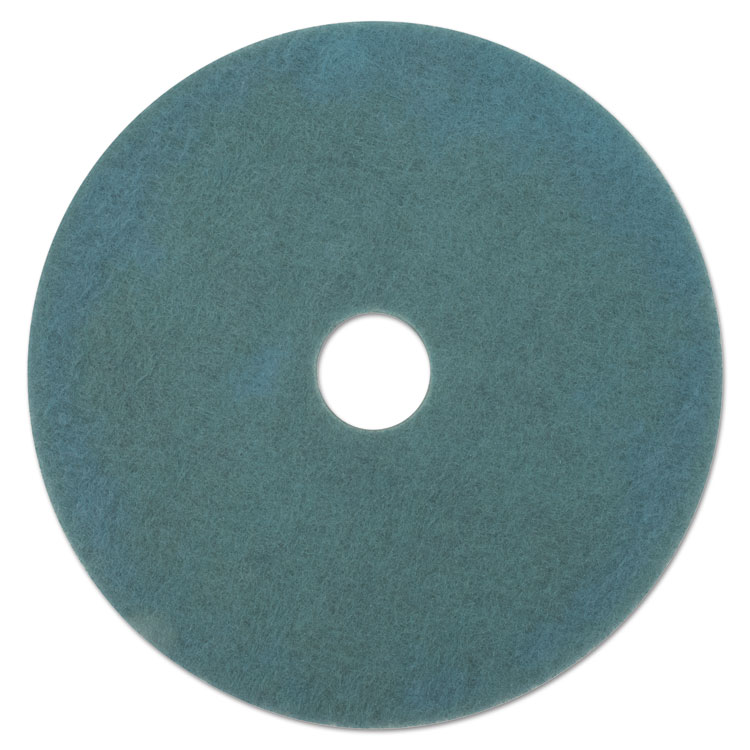 3M Ultra High-Speed Floor Burnishing Pads 3100, 27" Diameter, Aqua, 5/Carton (MMM20264)