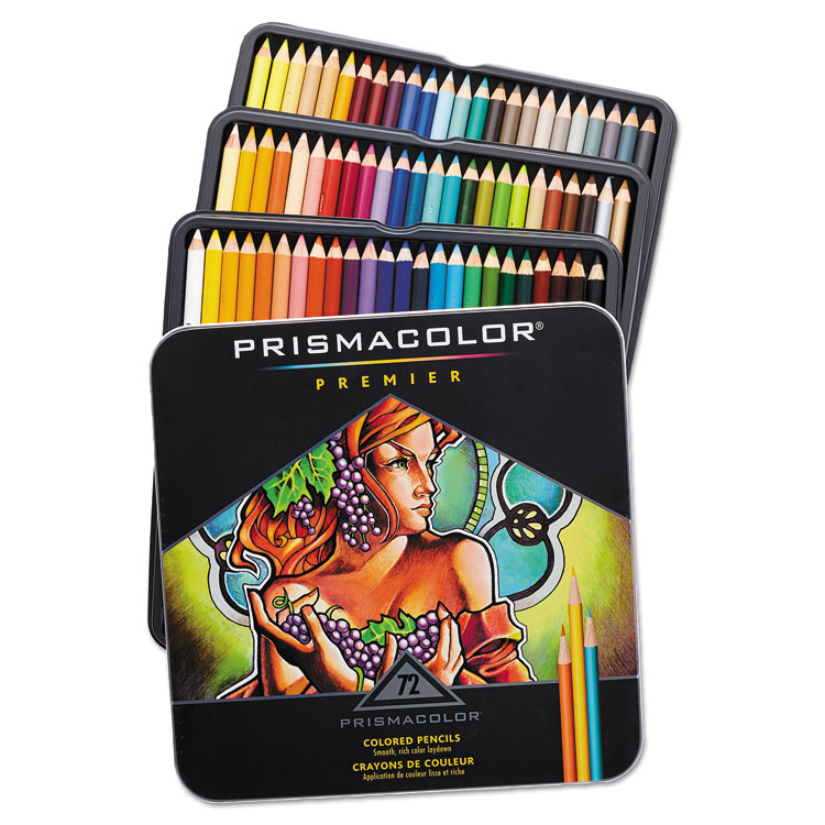 Prismacolor Premier Colored Pencil, 0.7 mm, 2H (#4), Assorted Lead and Barrel Colors, 72/Pack (SAN3599TN)