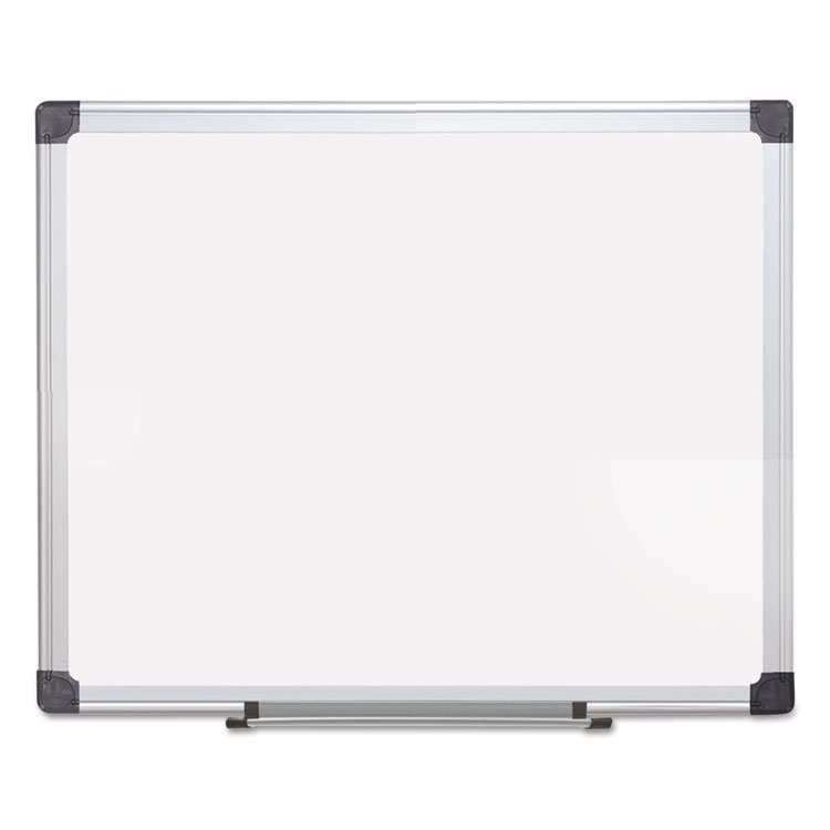 MasterVision Porcelain Value Dry Erase Board, 24" x 36", White Surface, Satin Aluminum Frame (BVCCR0601170MV)