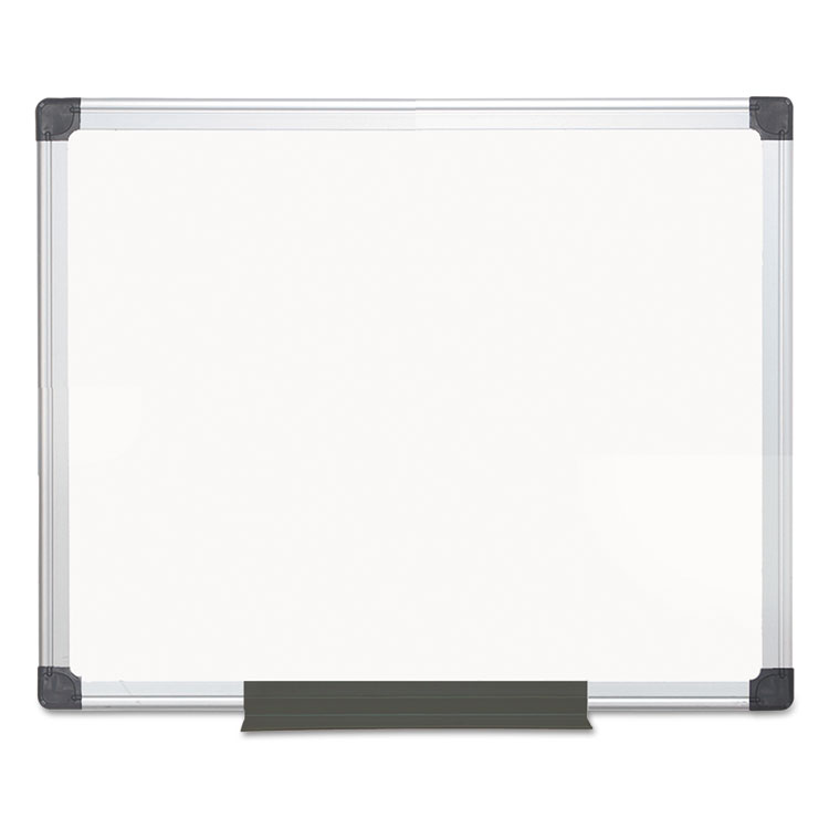 MasterVision Value Melamine Dry Erase Board, 24" x 36", White Surface, Satin Aluminum Frame (BVCMA0312170MV)