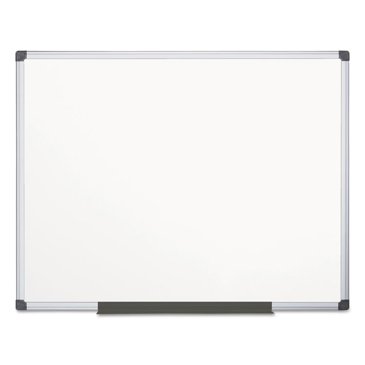 MasterVision Value Lacquered Steel Magnetic Dry Erase Board, 72" x 48", White Surface, Satin Aluminum Frame (BVCMA2707170)