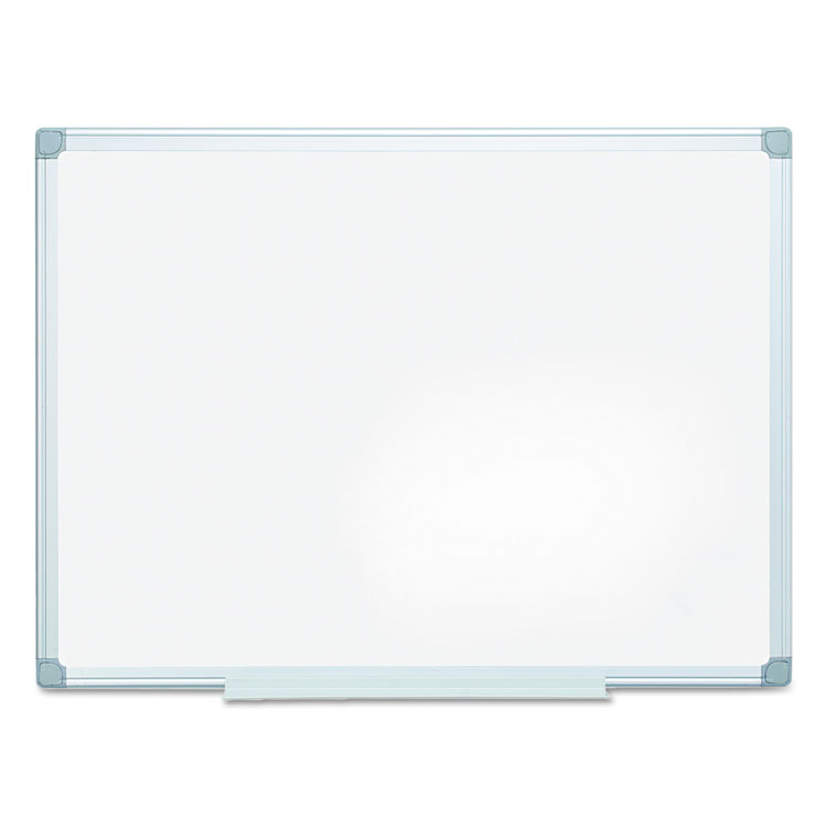 MasterVision Earth Silver Easy Clean Dry Erase Boards, 48" x 36", White Surface, Satin Aluminum Frame (BVCMA0500790)
