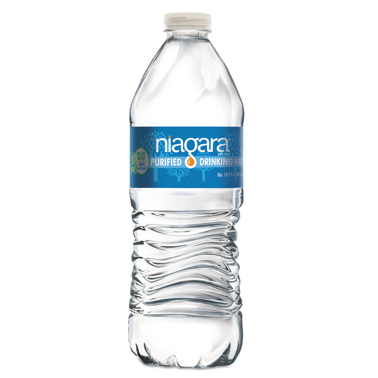 Niagara Bottling Purified Drinking Water, 16.9 oz Bottle, 24/Pack, 2016/Pallet (NGB05L24PLT)