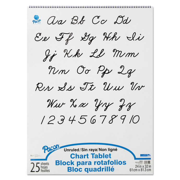 Pacon Chart Tablets, Unruled, 24 x 32, White, 25 Sheets (PAC74510)