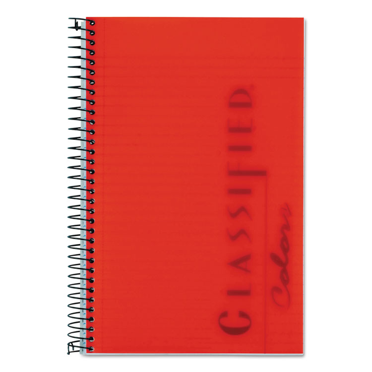 TOPS Color Notebooks, 1-Subject, Narrow Rule, Ruby Red Cover, (100) 8.5 x 5.5 White Sheets (TOP73505)