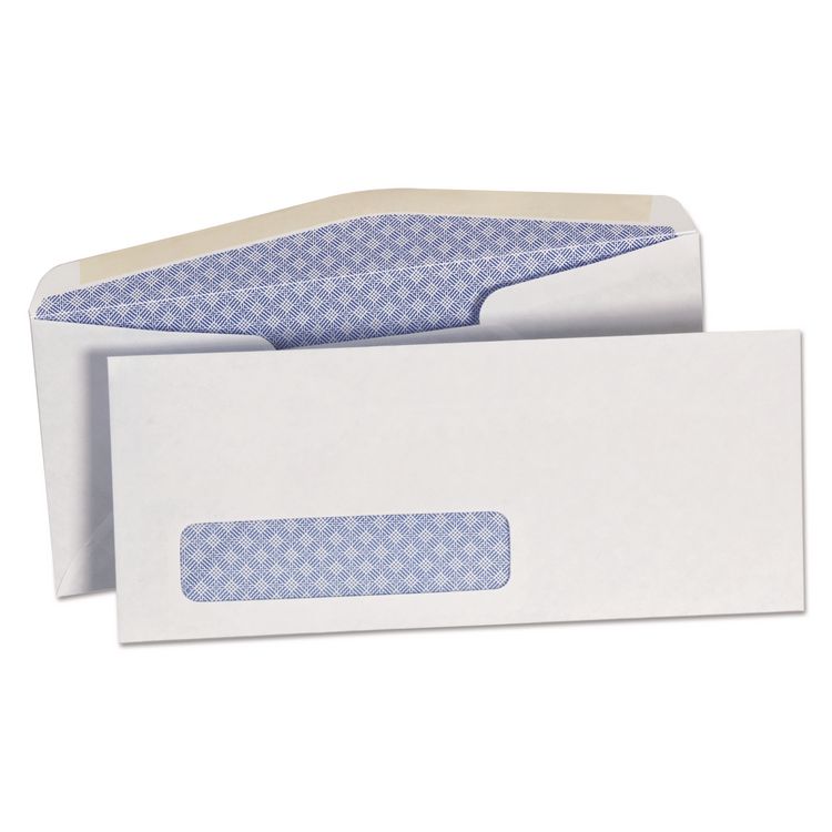 Office Impressions #10 Trade Size Security Tint Envelope, Commercial Flap, Gummed Closure, 4.13 x 9.5, White, 500/Box (OFF82291)