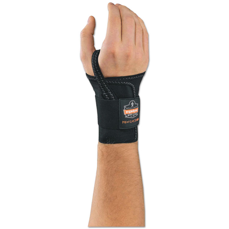 ergodyne ProFlex 4000 Single Strap Wrist Support, Medium, Fits Right-Hand, Black (EGO70004)