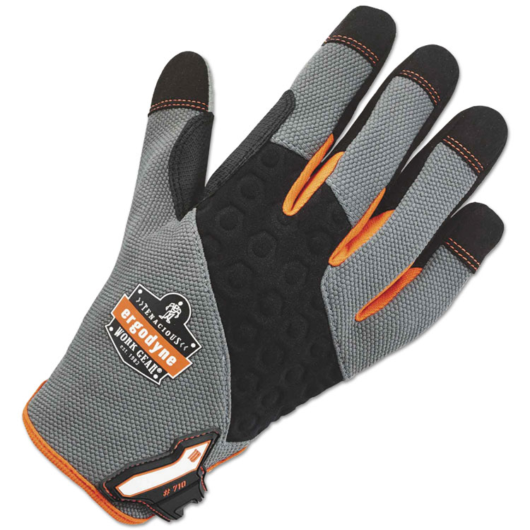 ergodyne ProFlex 710 Heavy-Duty Utility Gloves, Medium, Gray, Pair (EGO17043)