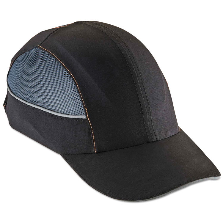 ergodyne Skullerz 8960 Bump Cap with LED Lighting, Long Brim, Black (EGO23374)