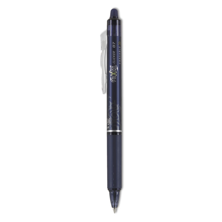 Pilot FriXion Clicker Erasable Gel Pen, Retractable, Fine 0.7 mm, Navy Ink, Navy Barrel (PIL31457)