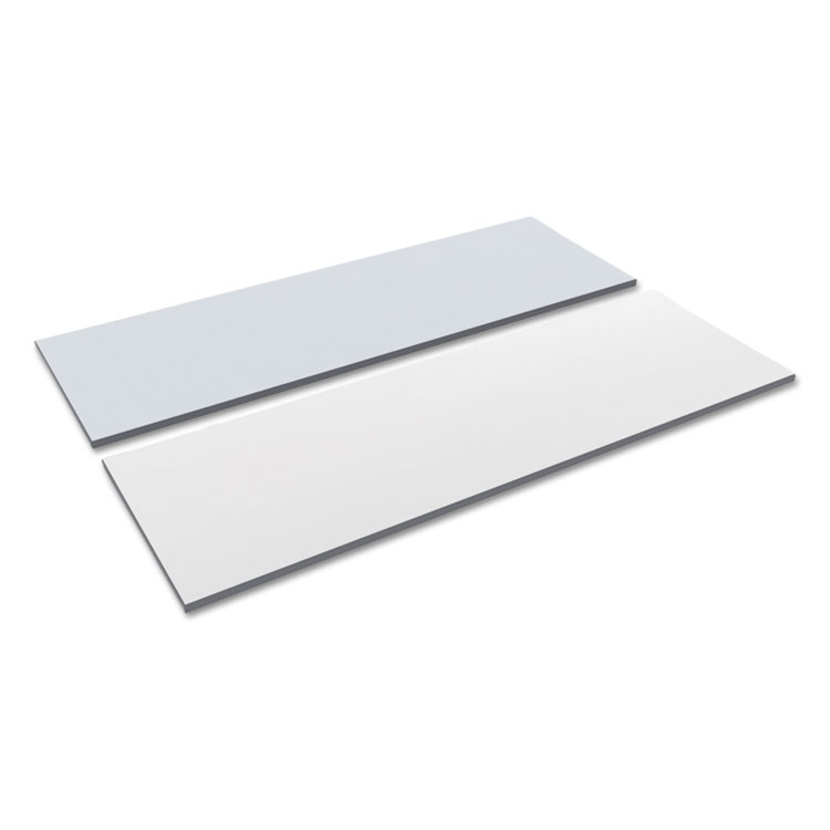 Alera Reversible Laminate Table Top, Rectangular, 71.5w x 23.63d, White/Gray (ALETT7224WG)