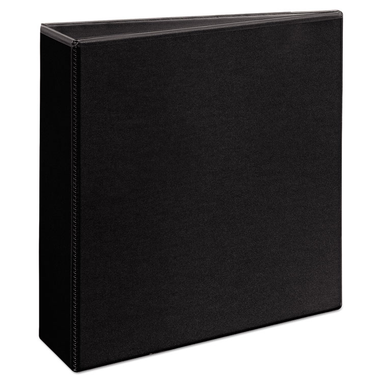 Avery Durable View Binder with DuraHinge and EZD Rings, 3 Rings, 3" Capacity, 11 x 8.5, Black, (9700) (AVE09700)