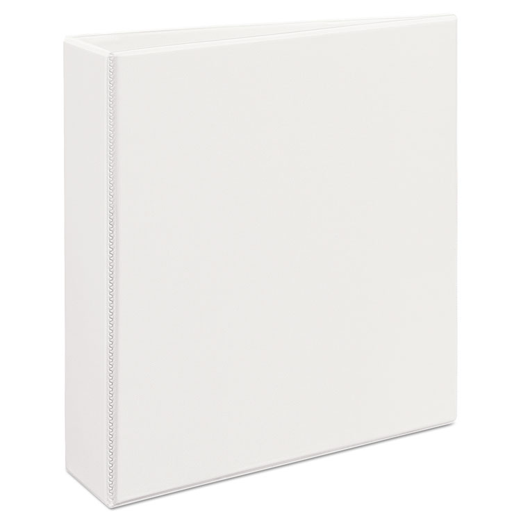 Avery Durable View Binder with DuraHinge and EZD Rings, 3 Rings, 2" Capacity, 11 x 8.5, White, (9501) (AVE09501)