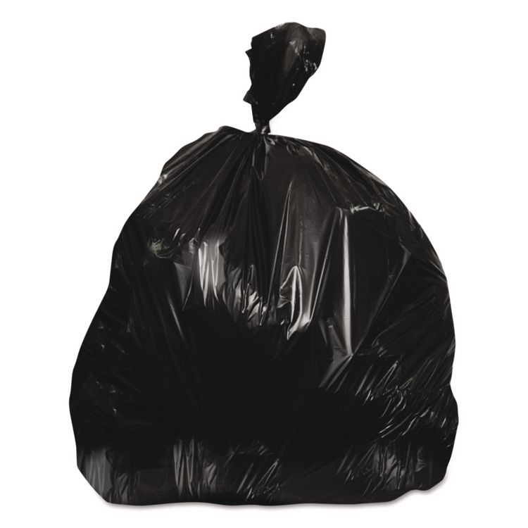 Heritage Linear Low-Density Can Liners, 45 gal, 0.7 mil, 40" x 46", Black, 250/Carton (HERD8046HK)