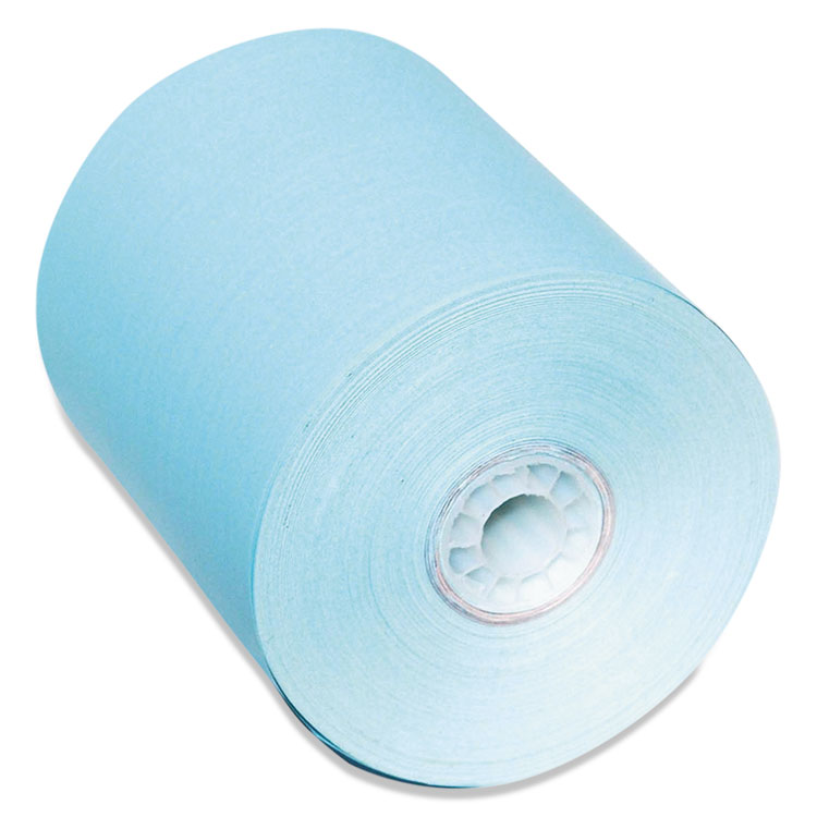 Iconex Direct Thermal Printing Paper Rolls, 0.45" Core, 3.13" x 230 ft, Blue, 50/Carton (ICX90902270)