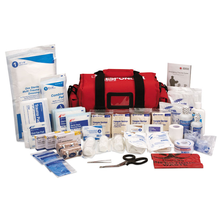 First Aid Only First Responder Kit, 16 x 8 x 7.5, 158 Pieces, Nylon Fabric Case (FAO520FR)