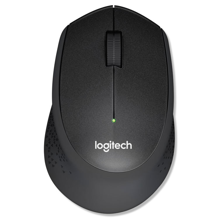 Logitech M330 Silent Plus Mouse, 2.4 GHz Frequency/33 ft Wireless Range, Right Hand Use, Black (LOG910004905)