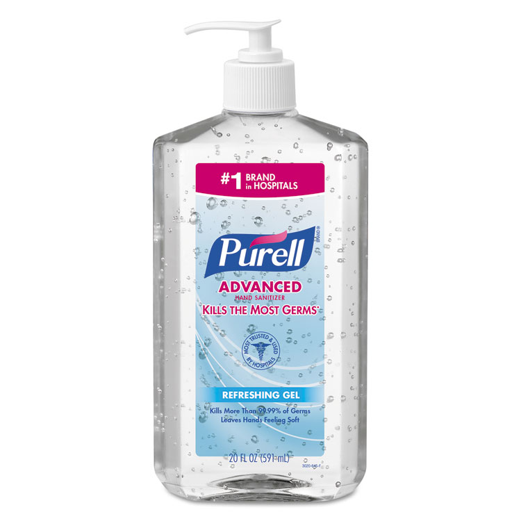 PURELL Advanced Hand Sanitizer Refreshing Gel, 20 oz Pump Bottle, Clean Scent (GOJ302312EA)