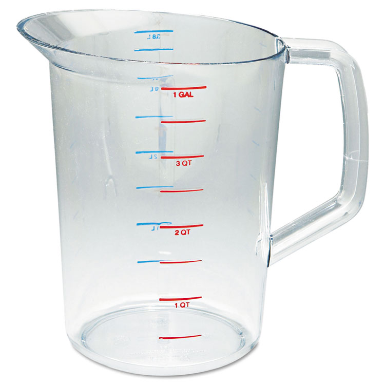 Rubbermaid Commercial Bouncer Measuring Cup, 4 qt, Plastic, Clear (RCP3218CLE)